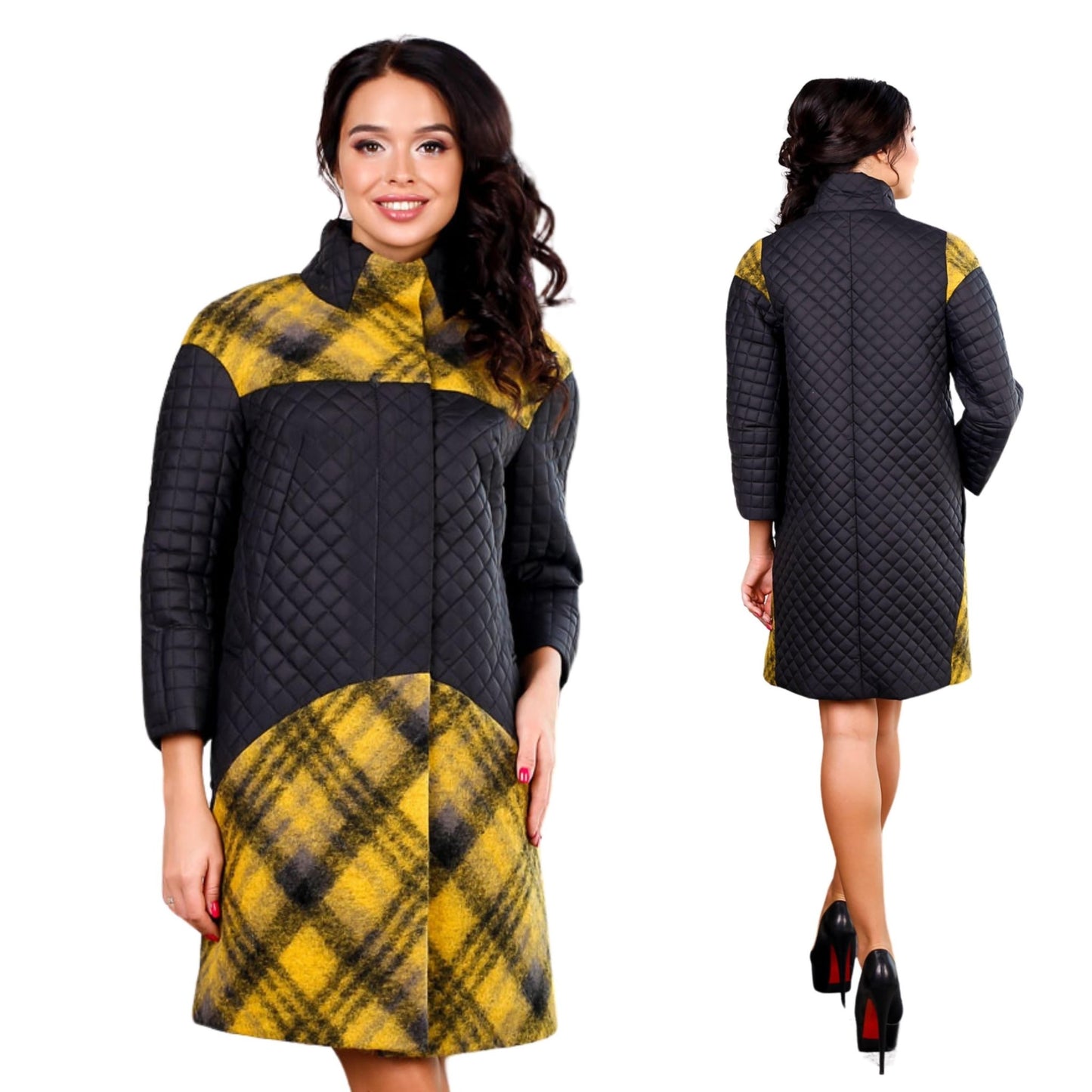 Black Quilted Jacket Women Black Women's Quilt Coat Spring Autumn Пальто В - 1060 Helsing Тон 1 - FAVORITTI