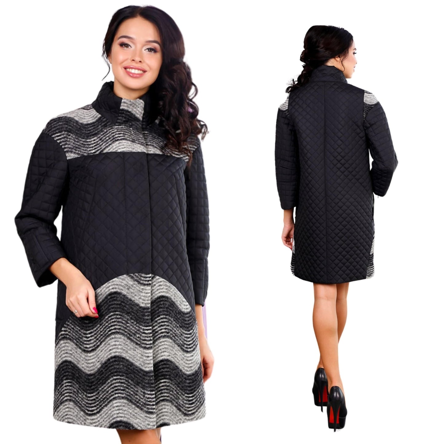 Black Quilted Jacket Women Black Women's Quilt Coat Spring Autumn Пальто В - 1060 Seul Jaco Тон 4490 - FAVORITTI