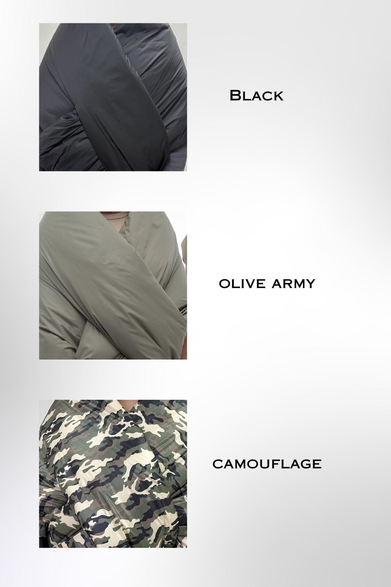 Mens Puffer Blanket Shawl Cape with Removable Belt - FAVORITTI