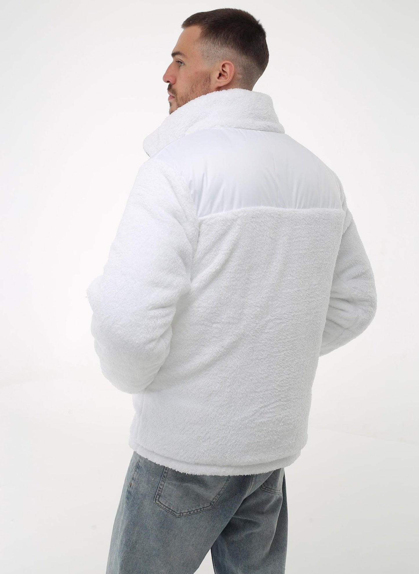 Men's Reversible Winter Down Jacket Quilted Waterproof Side and Faux Fur КМ - 1317 Лаке Тон 10 - FAVORITTI