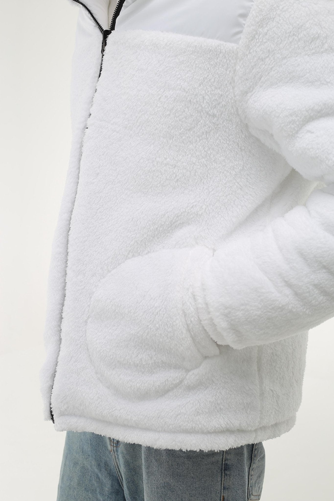 Men's Reversible Winter Down Jacket Quilted Waterproof Side and Faux Fur КМ - 1317 Лаке Тон 10 - FAVORITTI