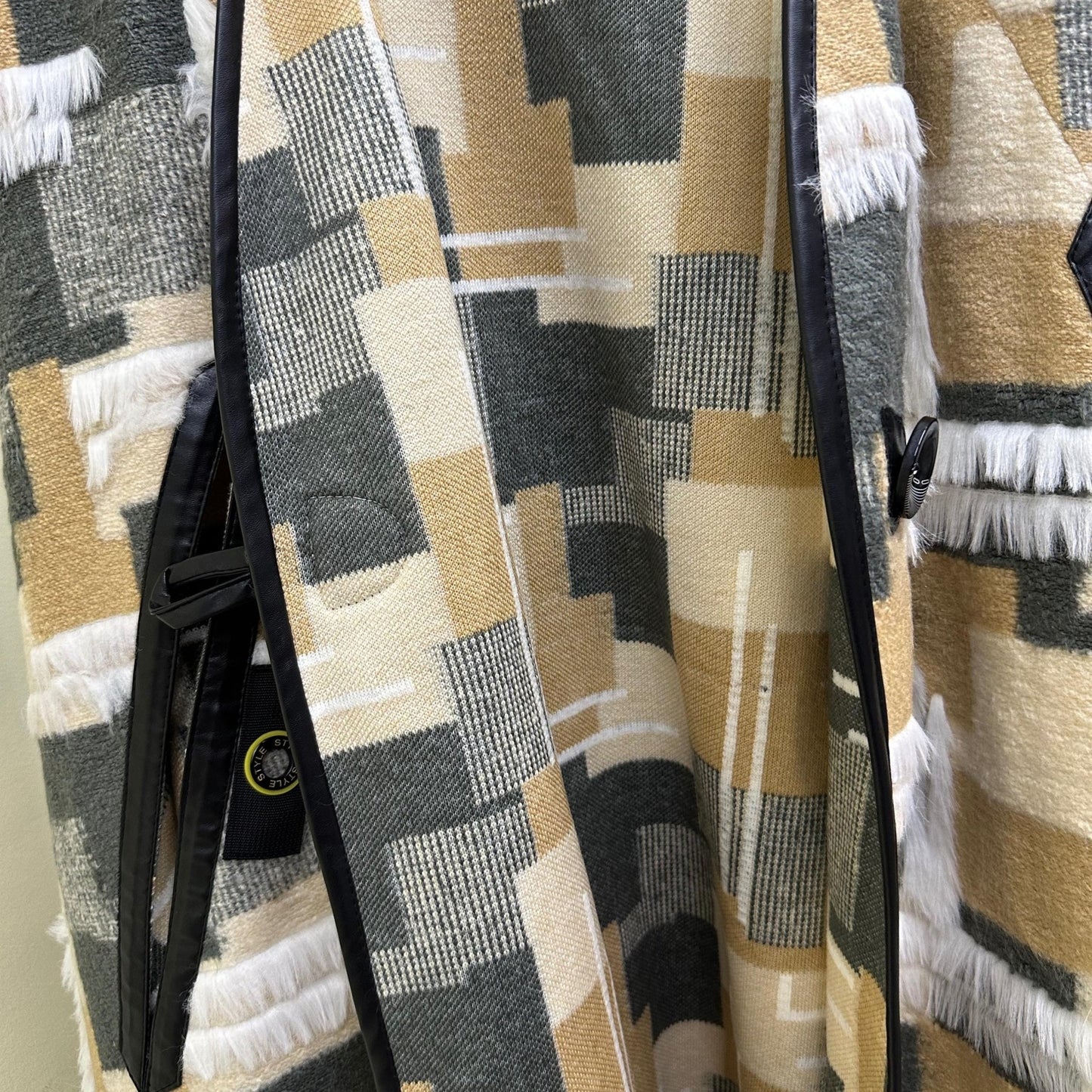 Plaid Wool Cape Women Loose Fit Cozy Stylish Oversized Coat Пончо В - 1176 Rimini Тон 1 - FAVORITTI