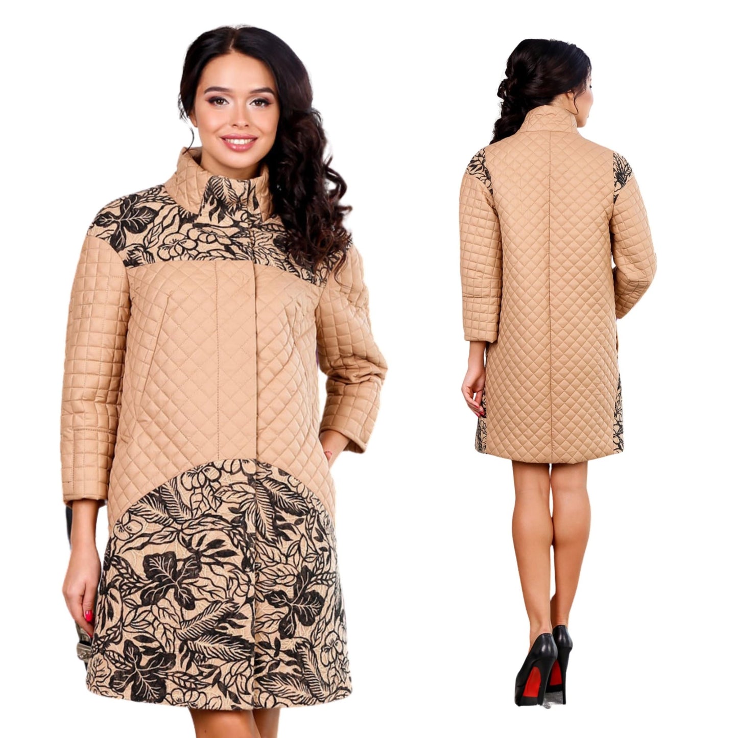 Quilted Jacket Women Quilt Coat Spring Autumn Пальто В - 1060 Oasi Тон 40 - FAVORITTI