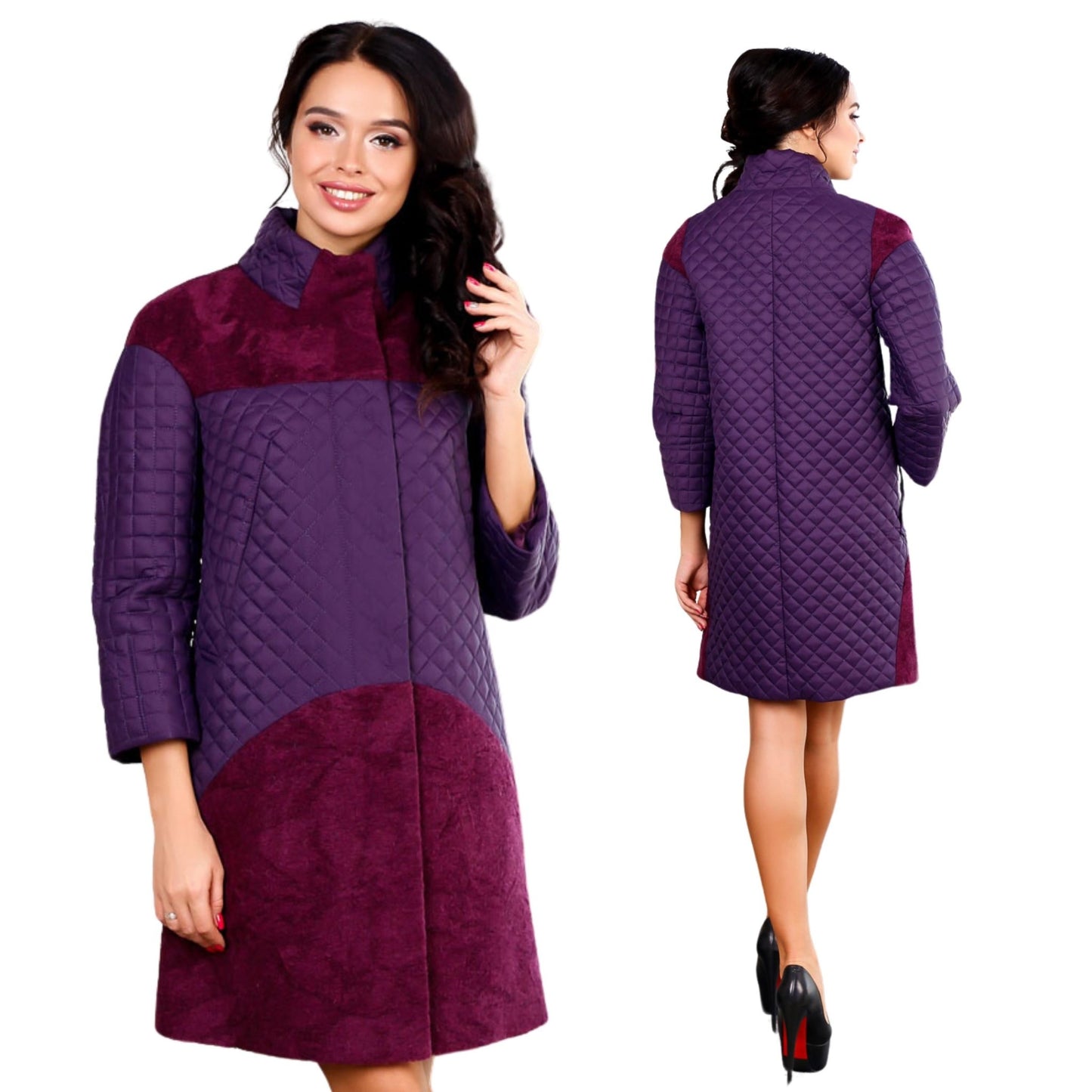 Quilted Jacket Women Quilt Coat Spring Autumn Пальто В - 1060 PE 14361 Тон 102 - FAVORITTI
