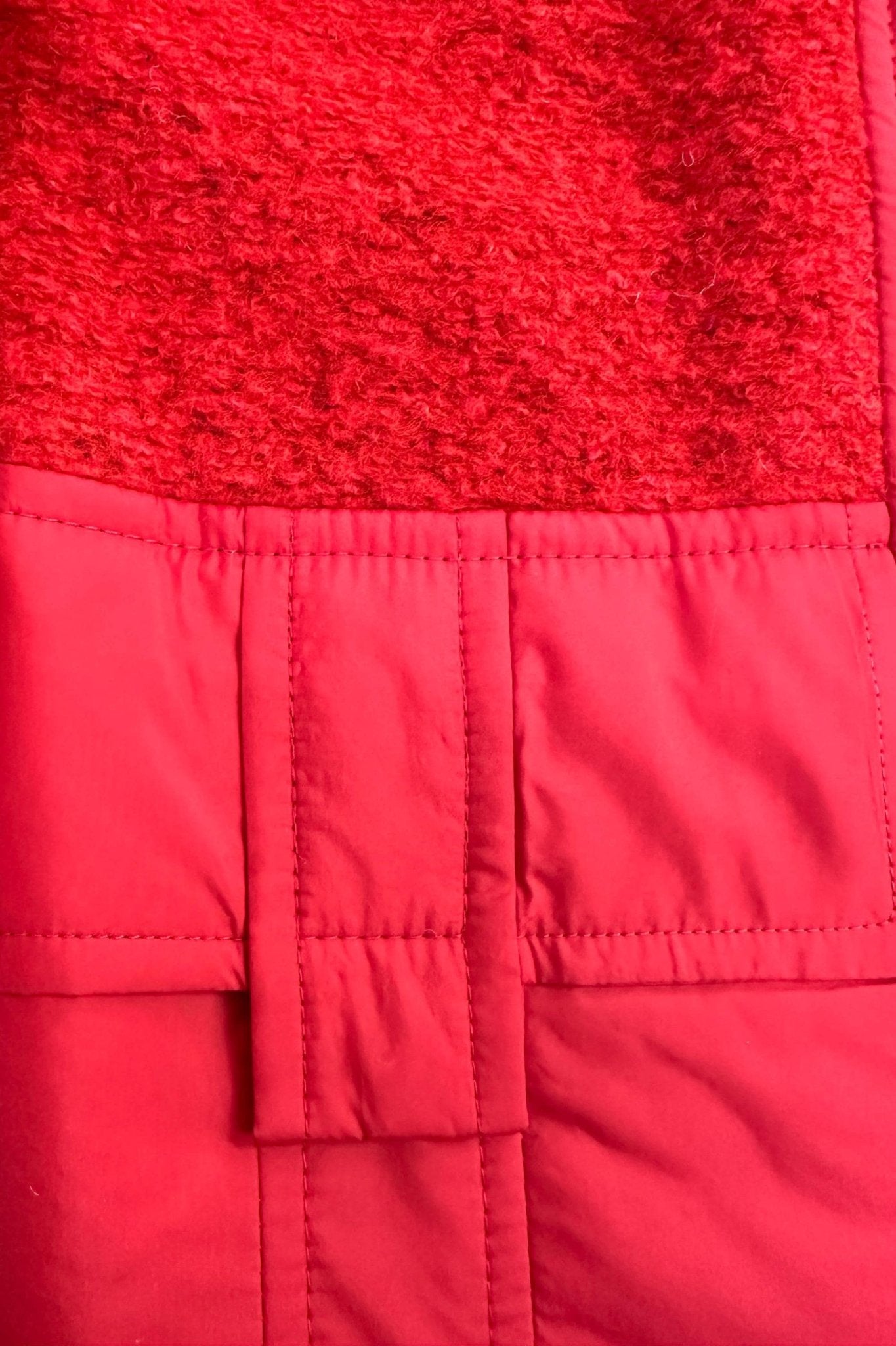 Red Puffer Quilted Coat with Pockets for Women - Long Warm Jacket Пальто В - 1242 Art.6484 Teddy Bouclet Тон 1013 - FAVORITTI