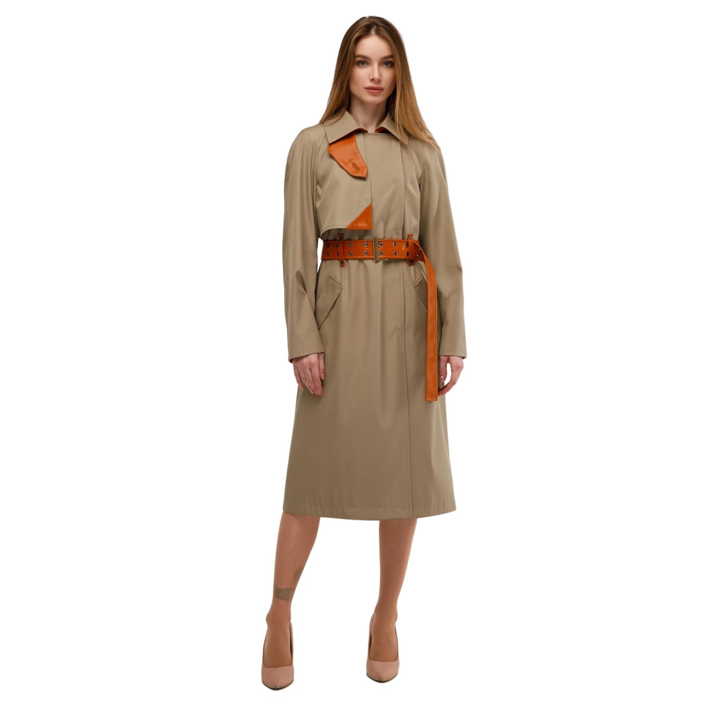 Vintage Style Women's Retro Trench Raincoat for Fall Spring Плащ В - 1295 МФ 102032 Тон 50 - FAVORITTI