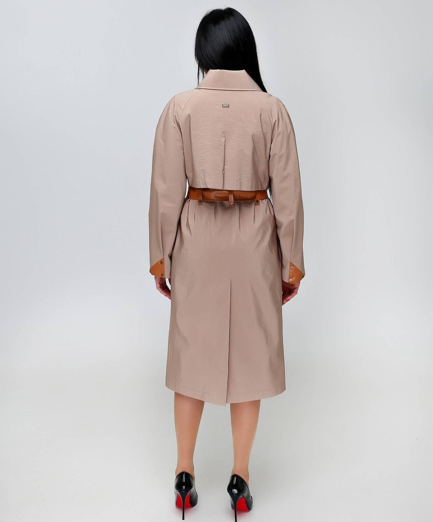 Vintage Style Women's Retro Trench Raincoat for Fall Spring Плащ В - 1295 МФ 102032 Тон 68 - FAVORITTI