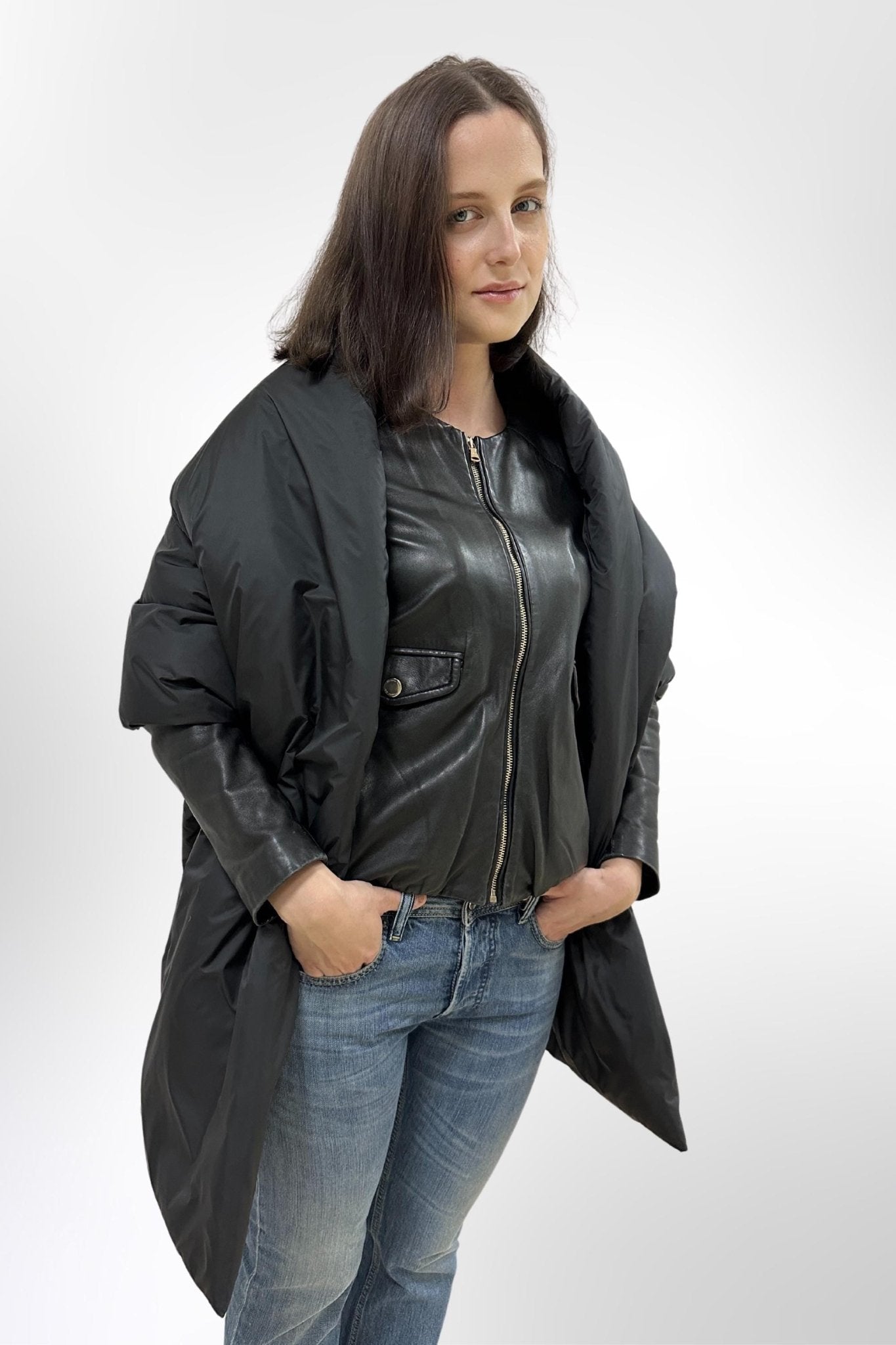 Winter Shawl Shoulder Cape Scarf With Pockets Puffer Large Stole 20x85in Blanket Wrap Warm Gift Womens Clothing - FAVORITTI