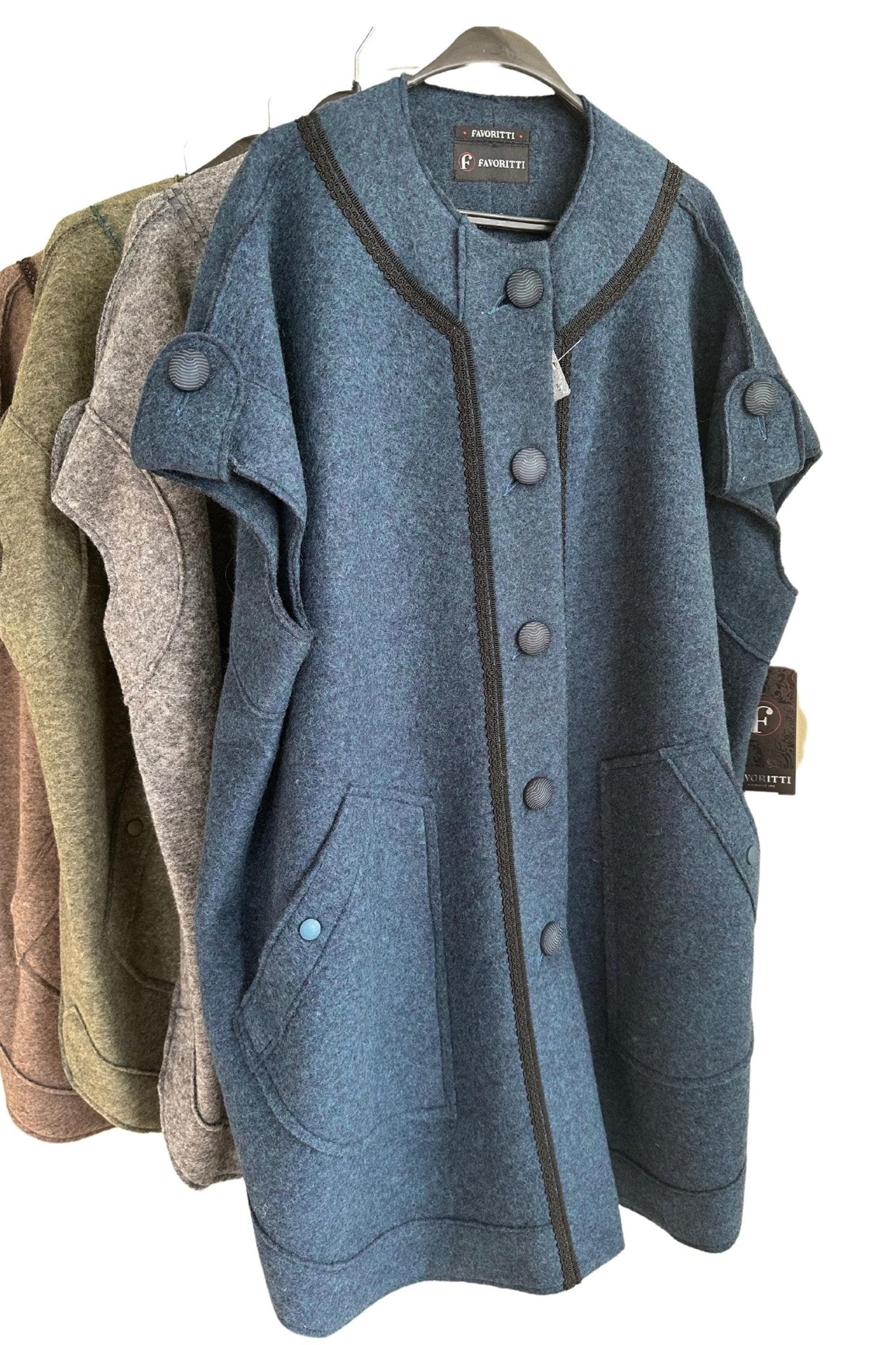 Wool Poncho Women Loose Fit Mid - Length Oversized Coat One Size Пончо В - 1185 Cost Тон 10 - FAVORITTI
