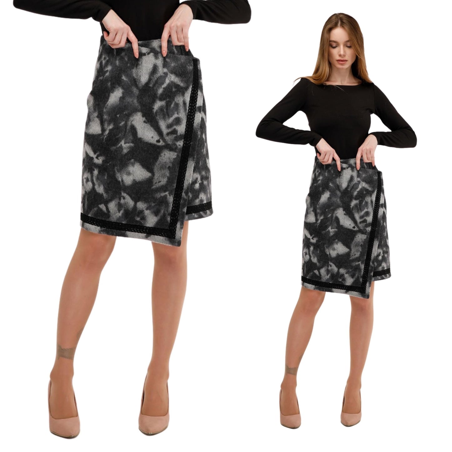 Wool Wrap Skirt for Autumn and Winter Юбка Ю - 1077 Vadus/A Тон 29 - FAVORITTI