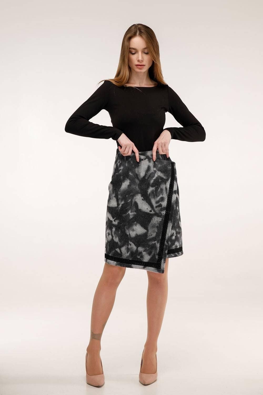 Wool Wrap Skirt for Autumn and Winter Юбка Ю - 1077 Vadus/A Тон 29 - FAVORITTI