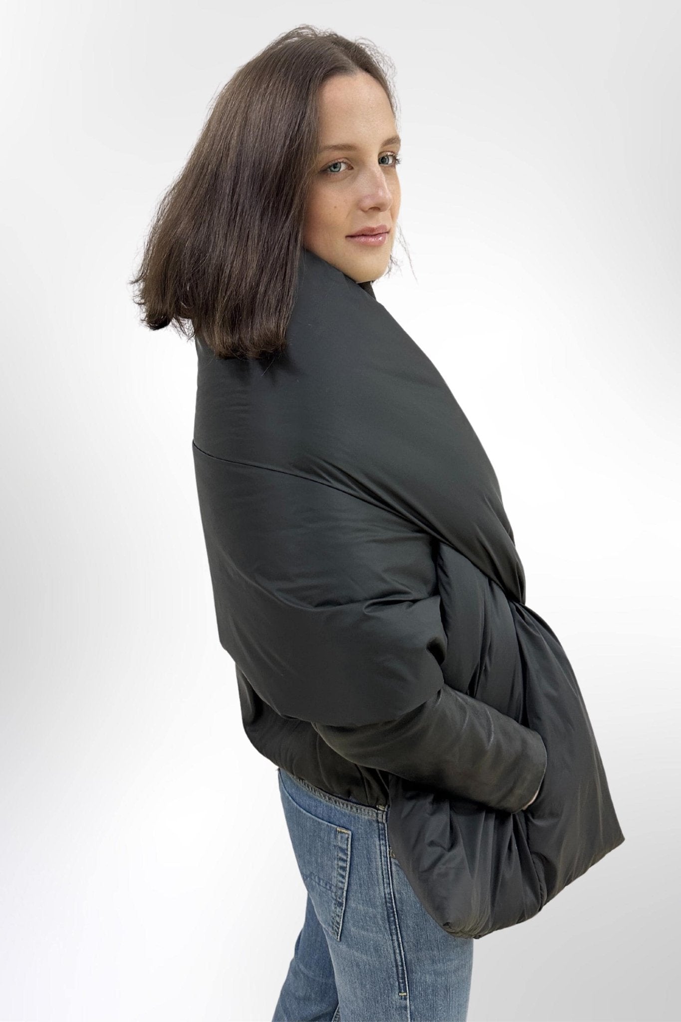 Cape Around Shoulders Wrap Warm Scarf With Pockets Puffer Large Stole 20x85in Blanket Shawl Winter Gift Womens Clothing - FAVORITTI