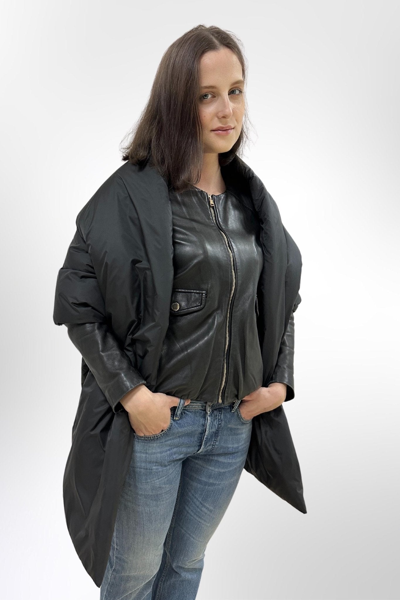 Cape Around Shoulders Wrap Warm Scarf With Pockets Puffer Large Stole 20x85in Blanket Shawl Winter Gift Womens Clothing - FAVORITTI