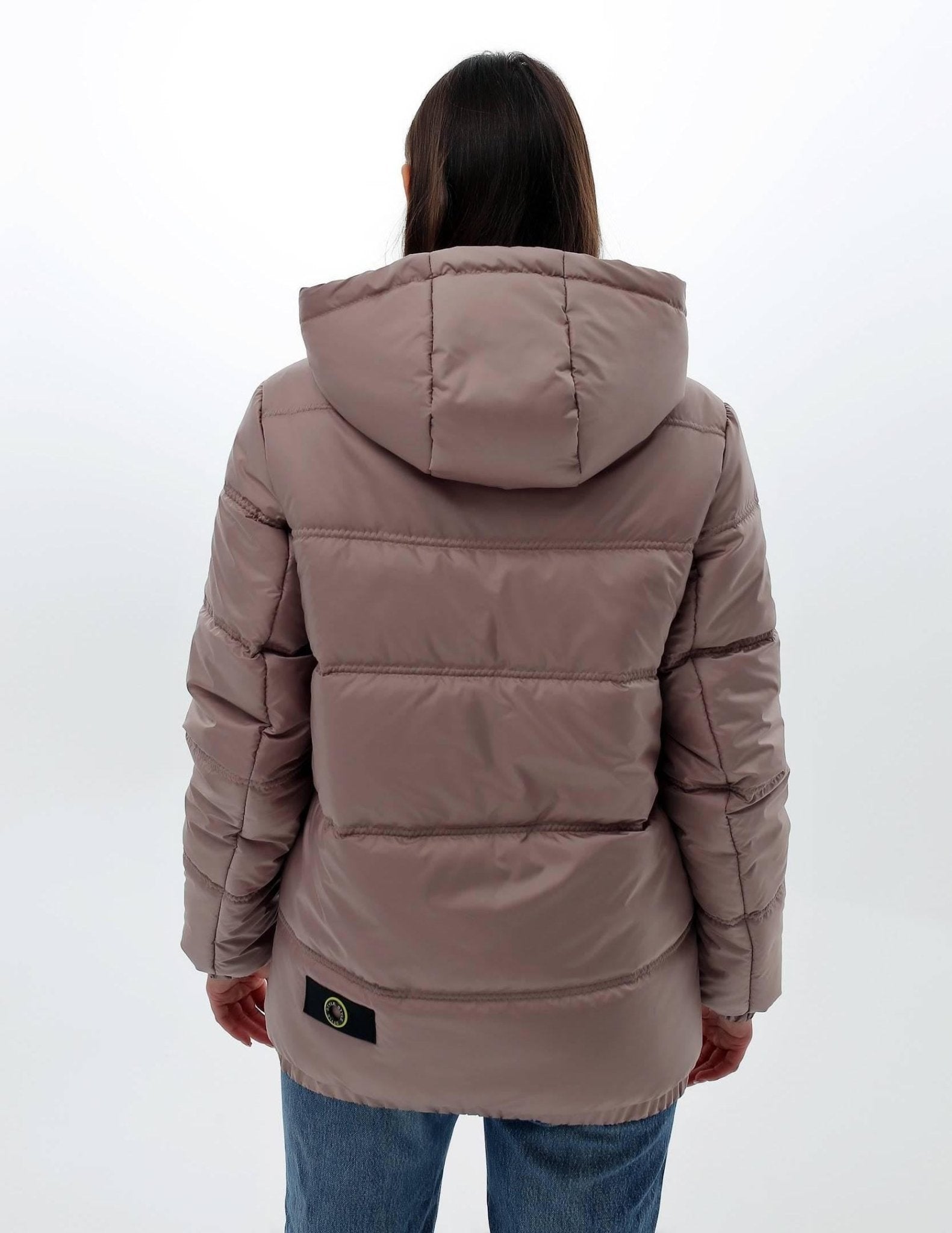 Cappuccino Puffer Jacket Women Puffy Hooded Coat Waterproof and Windproof Куртка В - 1237 Лаке Тон 89Д + Тон 88 - FAVORITTI