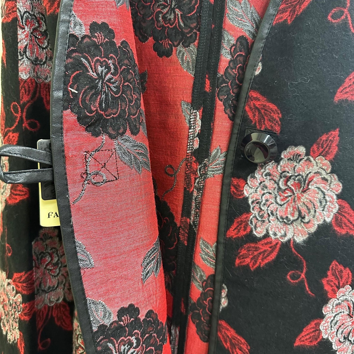Floral Wool Cape Women Loose Fit Cozy Stylish Oversized Coat Пончо В - 1176 Svezia Lux Тон 2 - FAVORITTI