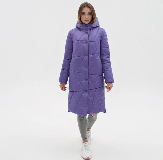 Lavender Puffer Quilted Coat Womens Puff Jacket Пуховик ПВ - 1304 Лаке Тон 125 - FAVORITTI