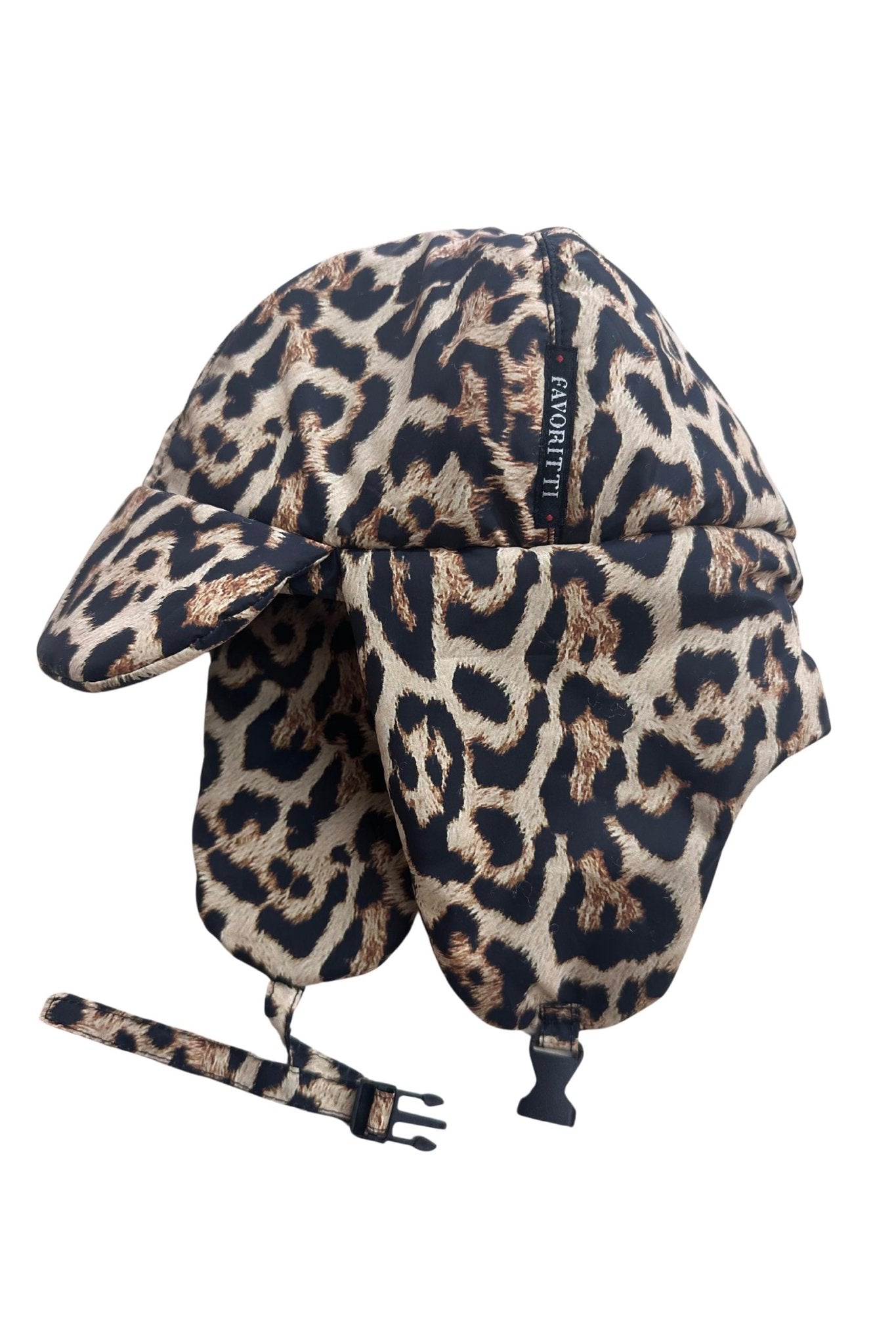 Leopard Puffer Hat Quilted Aviator Helmet Cap Pillow Bonnet - FAVORITTI