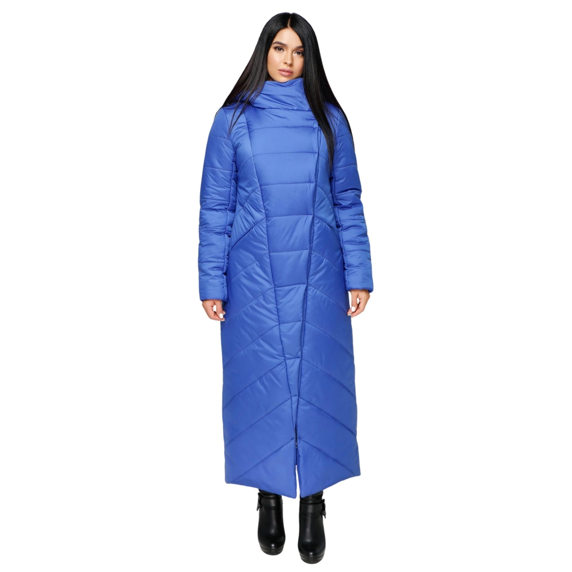 Long Puffer Coat Winter Warm Women's Clothing Пуховик ПВ - 1133 Лаке Тон 13 - FAVORITTI