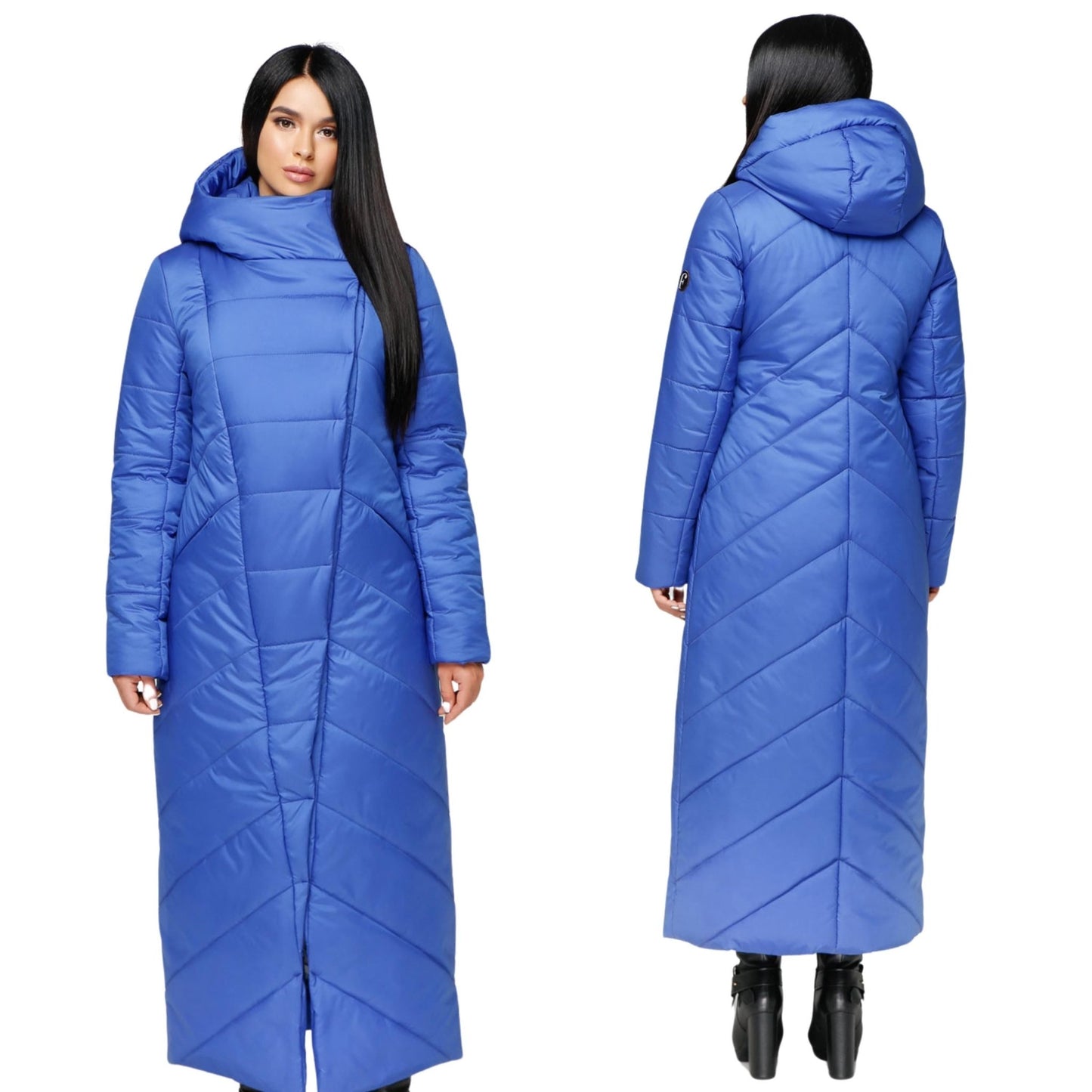 Long Puffer Coat Winter Warm Women's Clothing Пуховик ПВ - 1133 Лаке Тон 13 - FAVORITTI