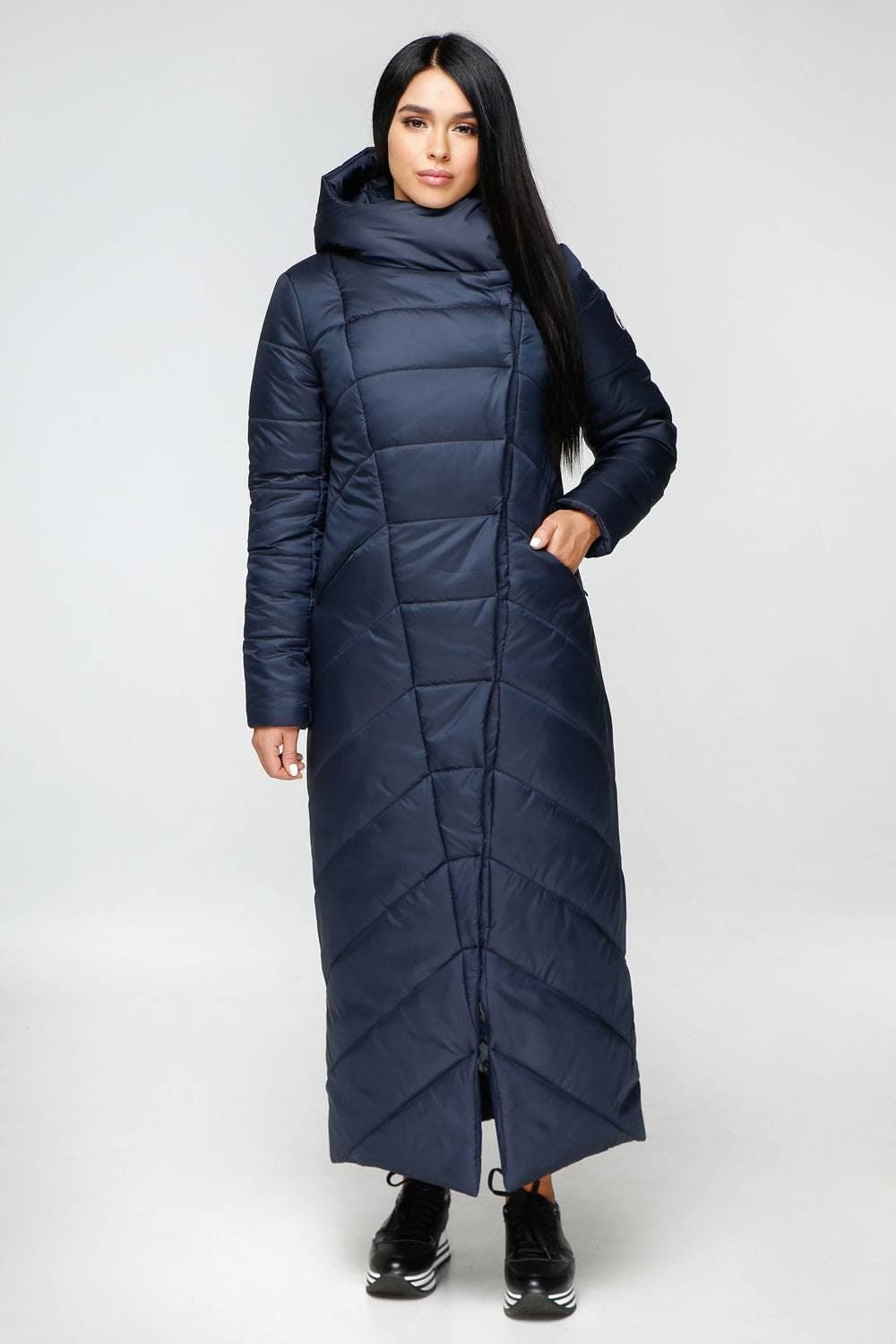 Long Puffer Coat Winter Warm Women's Clothing Пуховик ПВ - 1133 Лаке Тон 18 - FAVORITTI