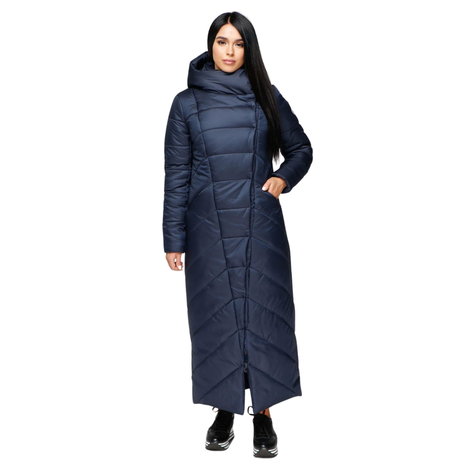 Long Puffer Coat Winter Warm Women's Clothing Пуховик ПВ - 1133 Лаке Тон 18 - FAVORITTI