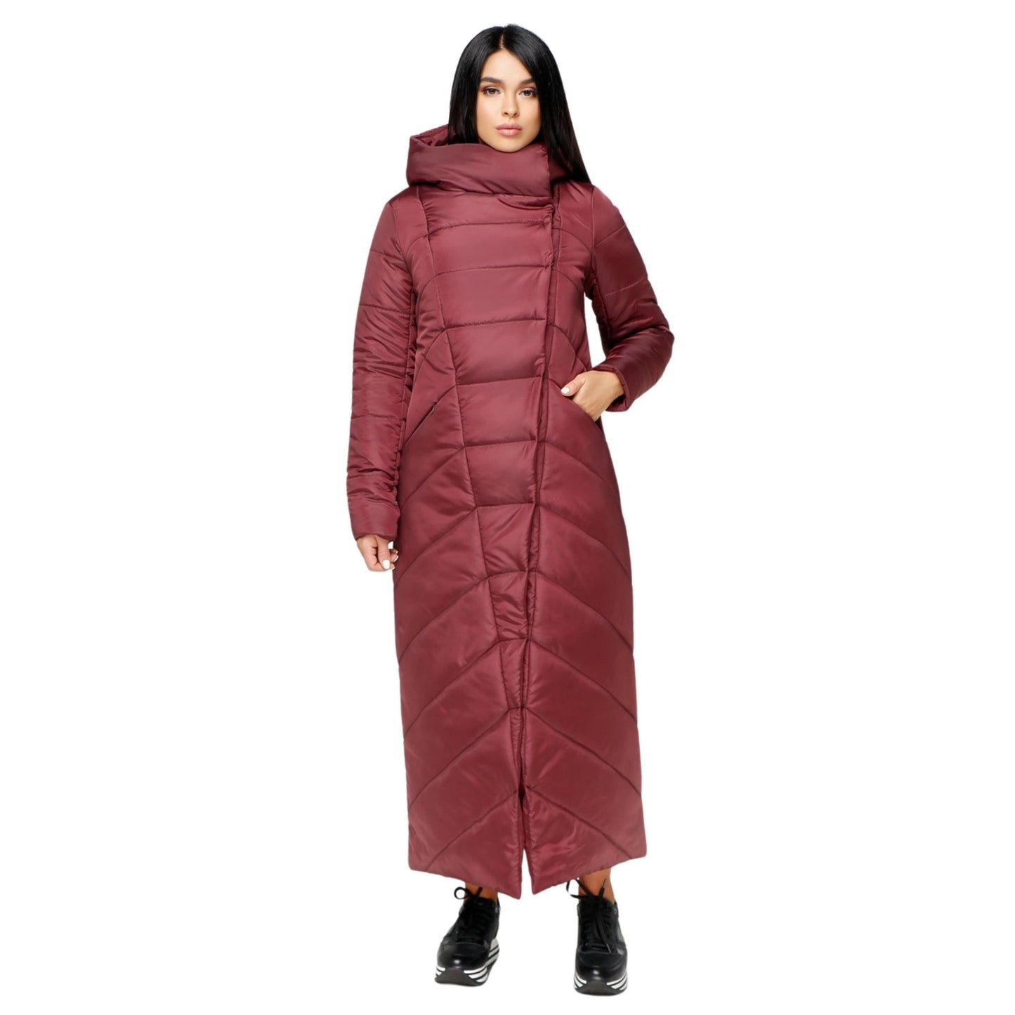 Long Puffer Coat Winter Warm Women's Clothing Пуховик ПВ - 1133 Лаке Тон 5 - FAVORITTI