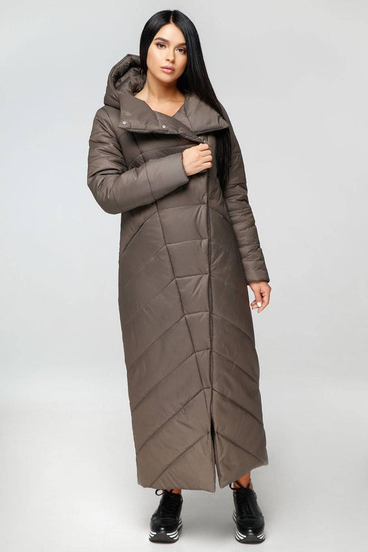 Long Puffer Coat Winter Warm Women's Clothing Пуховик ПВ - 1133 Лаке Тон 8 - FAVORITTI