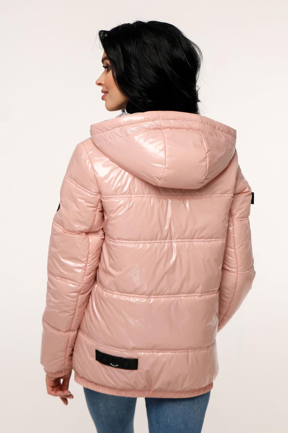 Puffer Jacket Women Puffy Hooded Coat Waterproof and Windproof Куртка В - 1237 Лак Тон 19 + Тон 5А - FAVORITTI