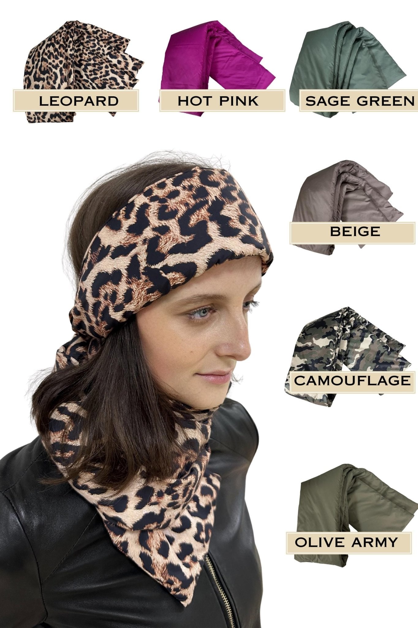 Puffer Scarf Headband 6x90in Warm Winter Accessory Gift Idea - FAVORITTI