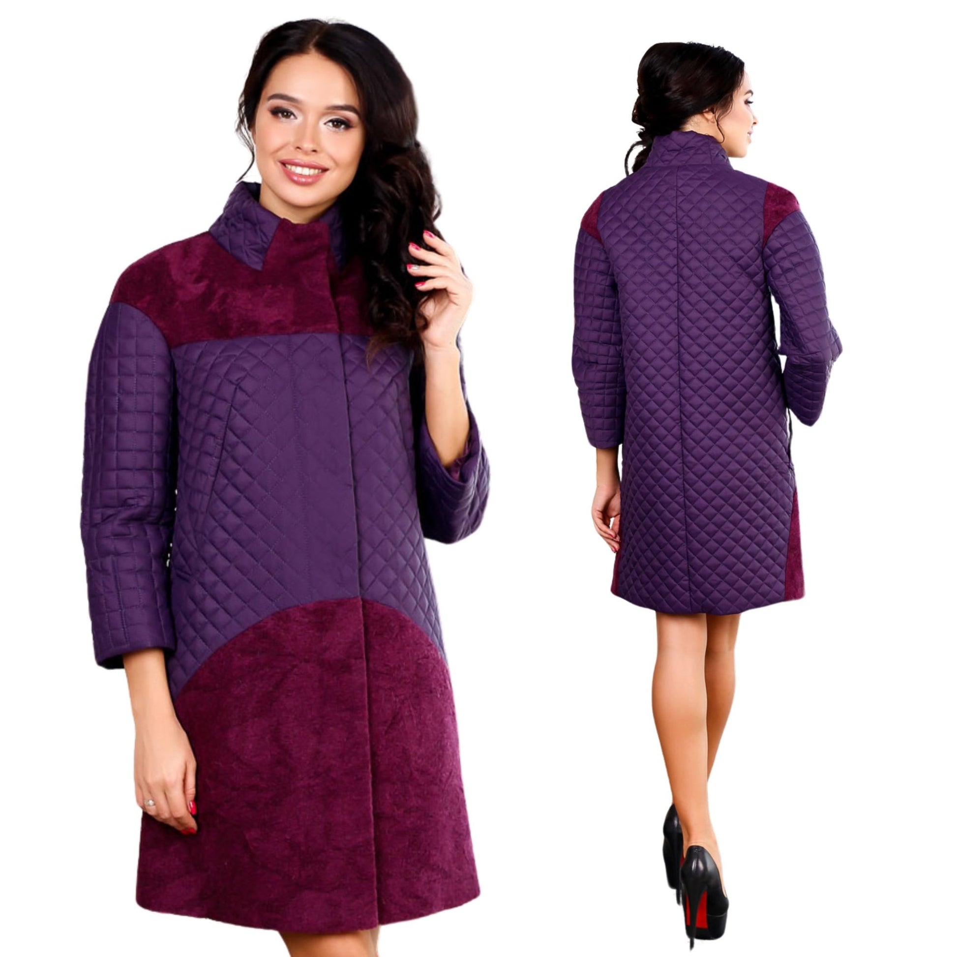 Quilted Jacket Women Quilt Coat Spring Autumn Пальто В - 1060 PE 14361 Тон 102 - FAVORITTI
