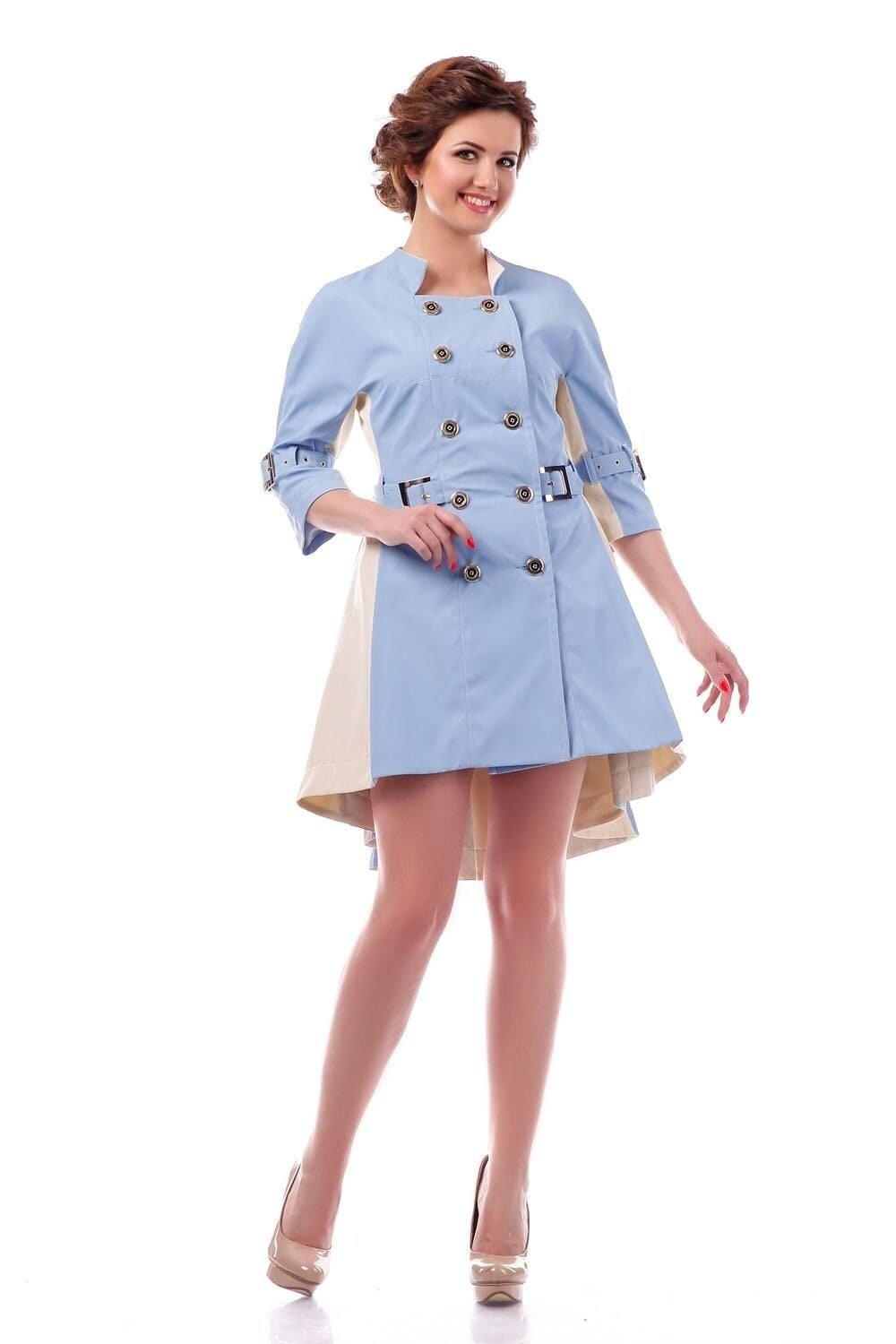 Retro Princess Coat Women Mid - Season Raincoat Плащ В - 939 МФ 101999 Тон 27 - FAVORITTI