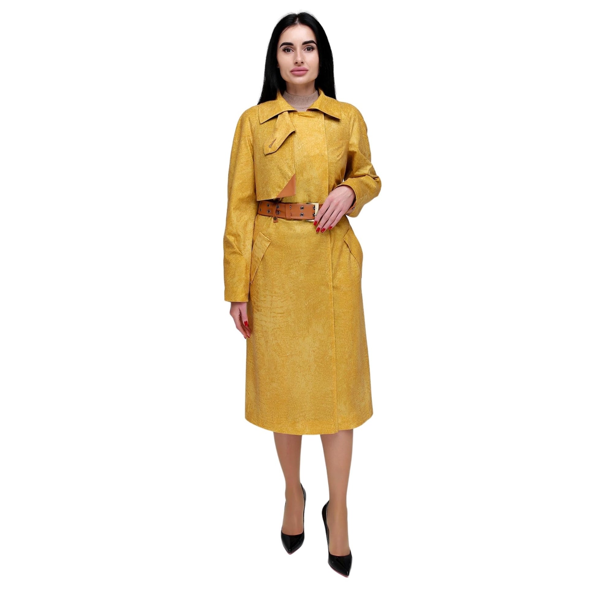 Trench Raincoat for Fall Spring Vintage Style Women's Retro Coat Плащ В - 1295 Kalv Тон 9 - FAVORITTI