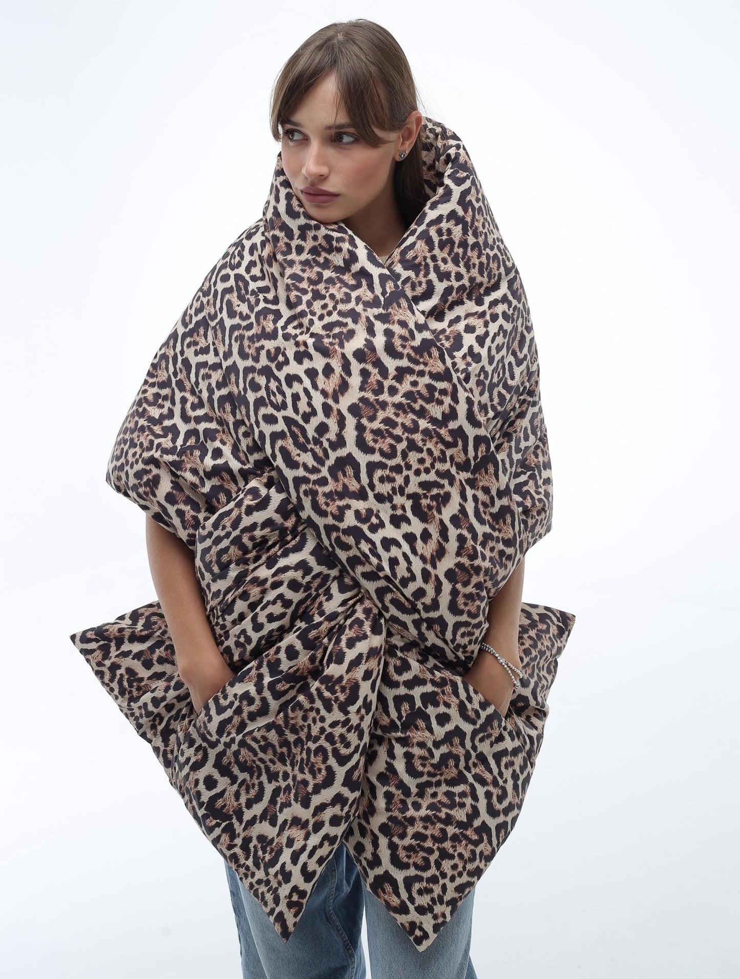 Unisex Puffer Large Scarf 20x85in with 2 pockets Outdoor Blanket Shawl Cape Around Shoulders Wrap Warm Winter Gift More Colors - FAVORITTI