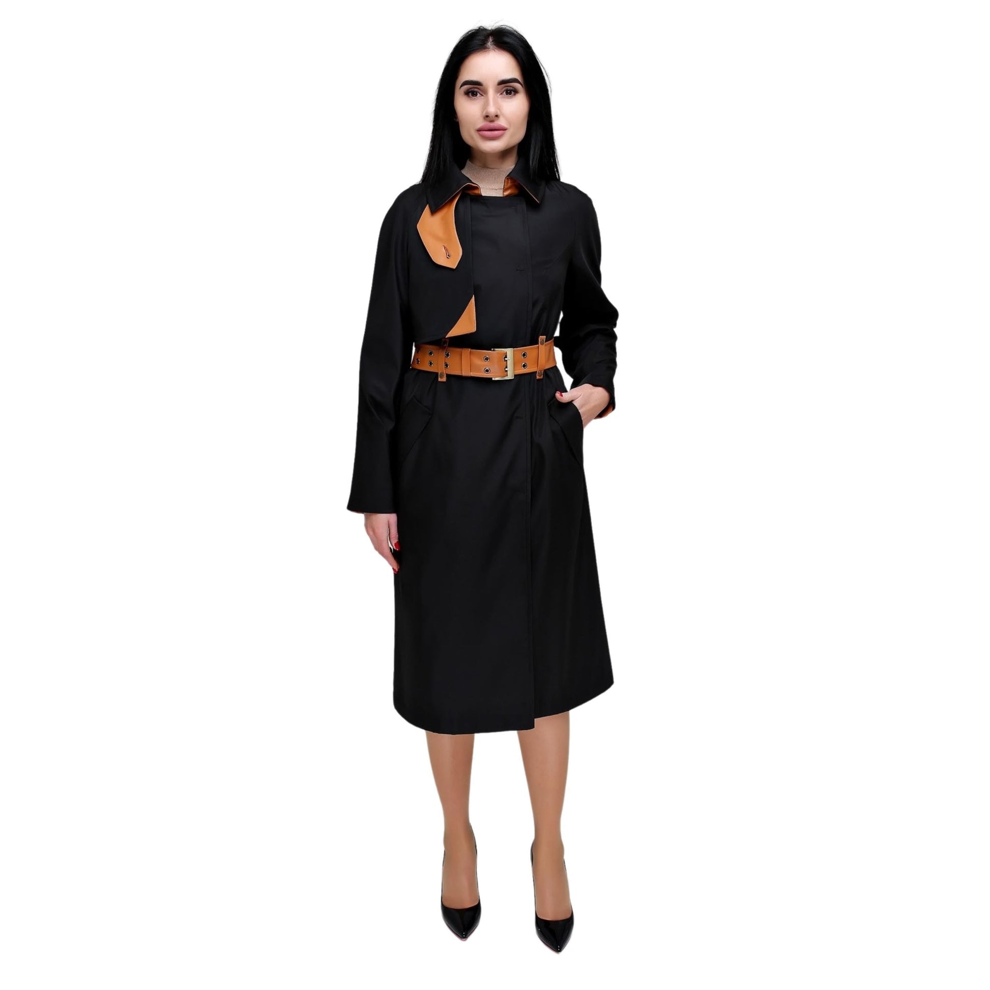 Vintage Style Women's Retro Trench Raincoat for Fall Spring Плащ В - 1295 МФ 102032 Тон 21 - FAVORITTI