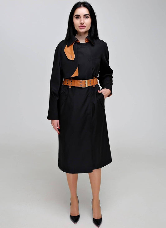 Vintage Style Women's Retro Trench Raincoat for Fall Spring Плащ В - 1295 МФ 102032 Тон 21 - FAVORITTI