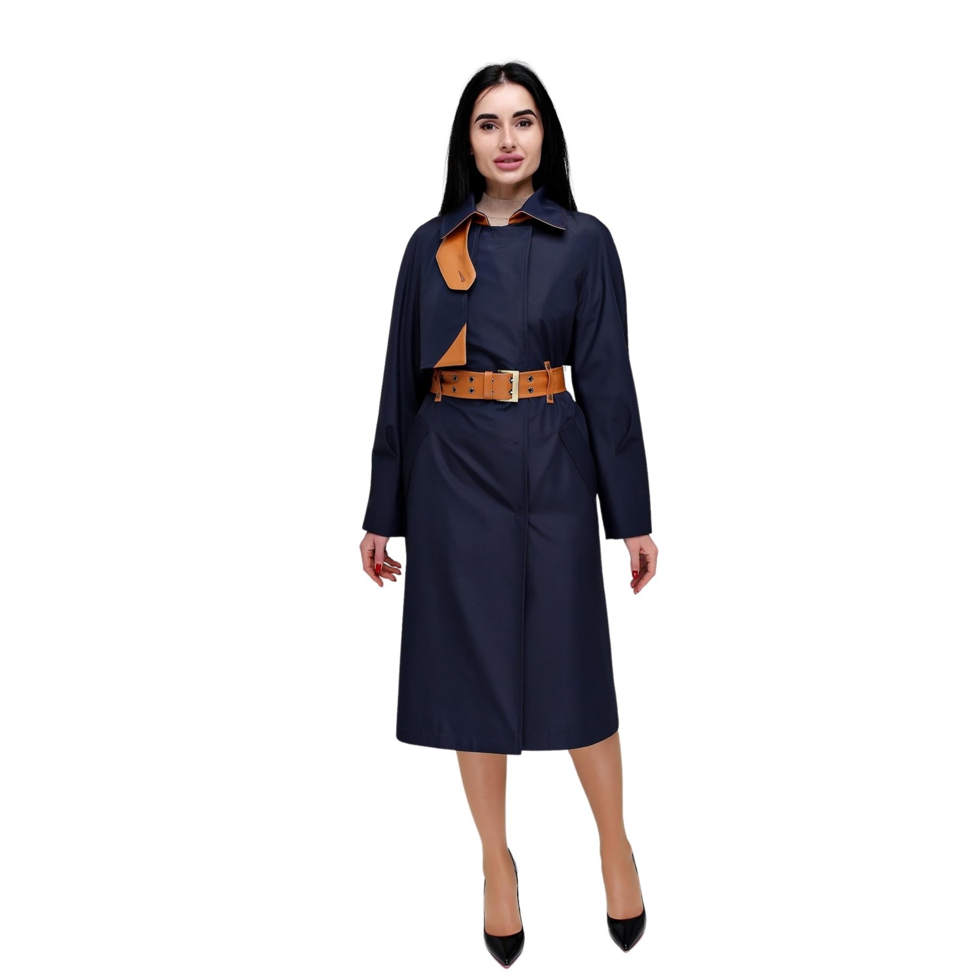 Vintage Style Women's Retro Trench Raincoat for Fall Spring Плащ В - 1295 МФ 102032 Тон 43 - FAVORITTI