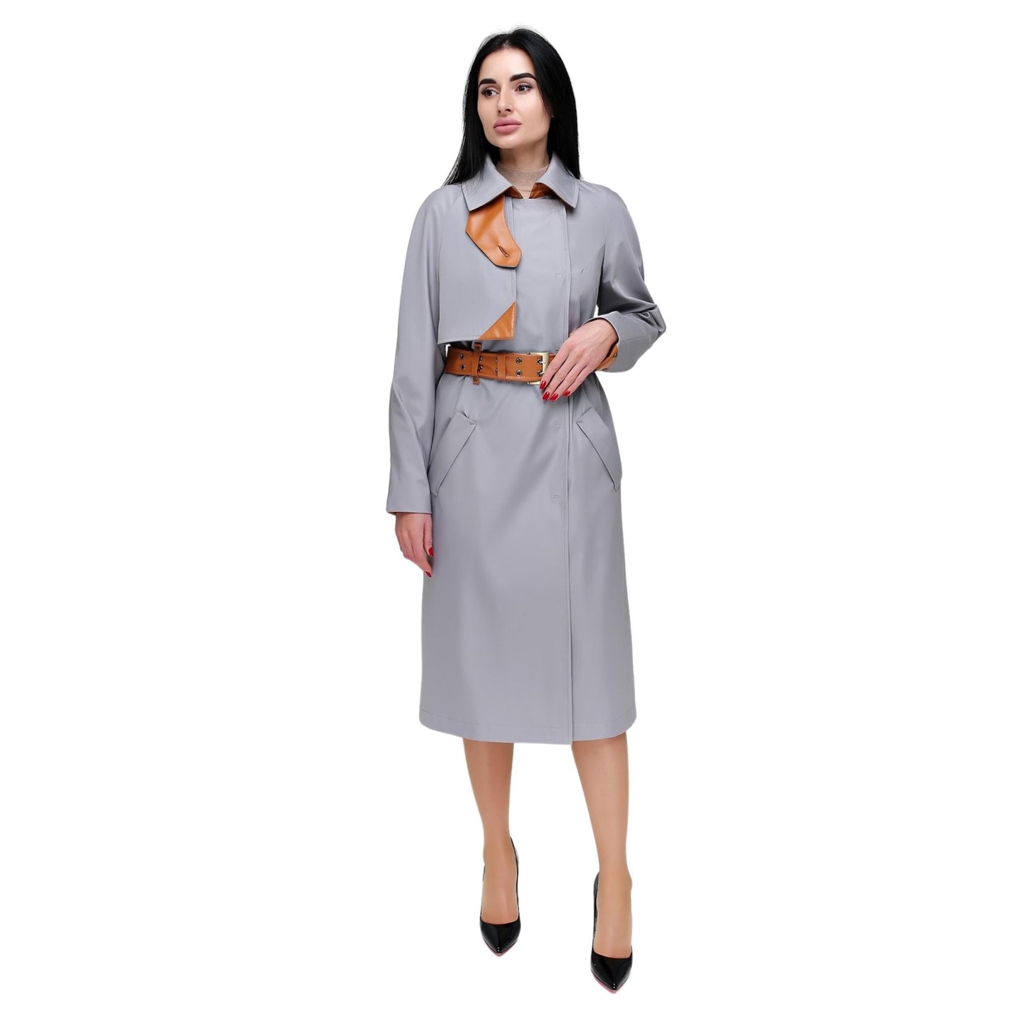 Vintage Style Women's Retro Trench Raincoat for Fall Spring Плащ В - 1295 МФ 102032 Тон 47 - FAVORITTI