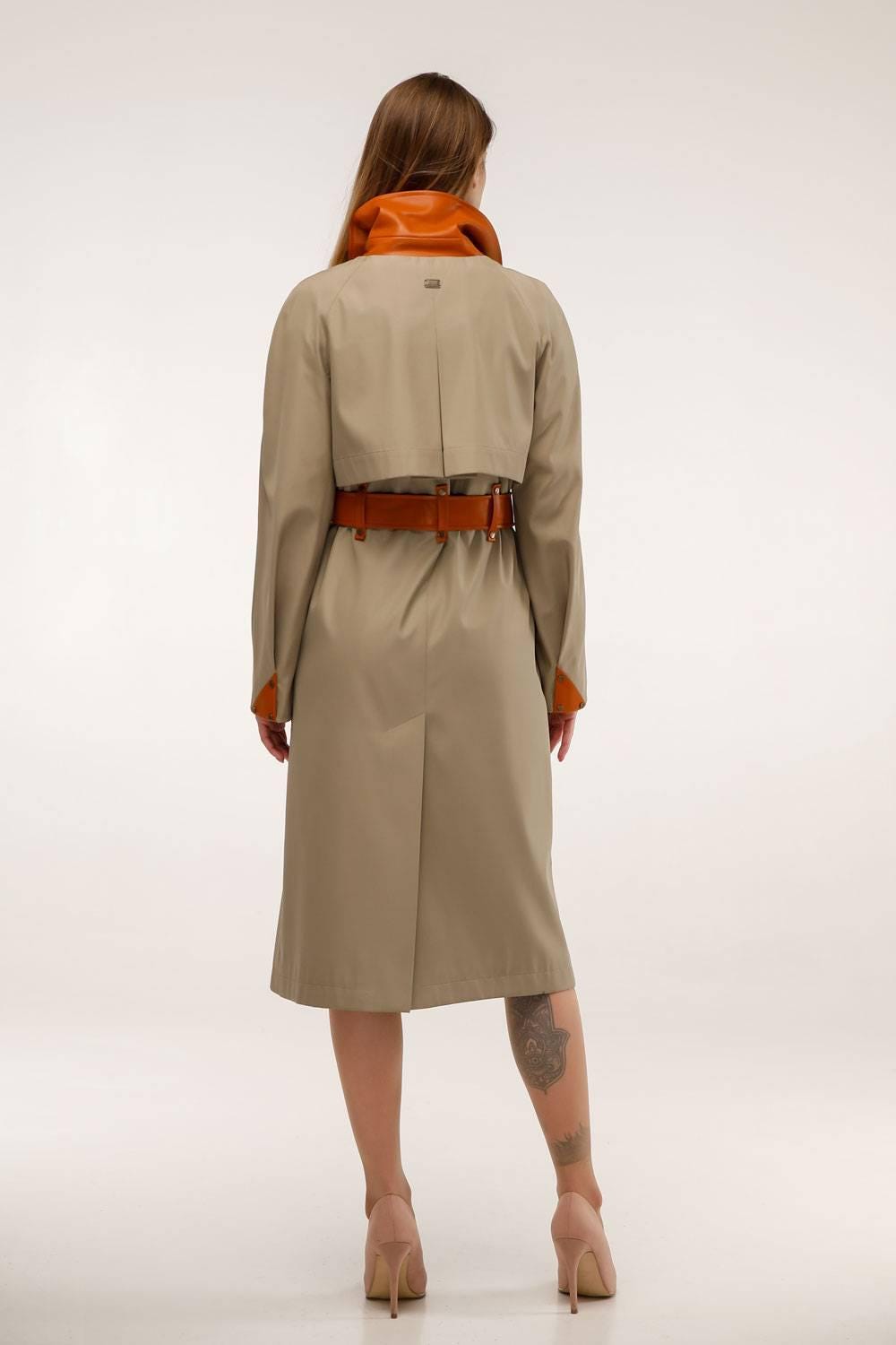 Vintage Style Women's Retro Trench Raincoat for Fall Spring Плащ В - 1295 МФ 102032 Тон 50 - FAVORITTI
