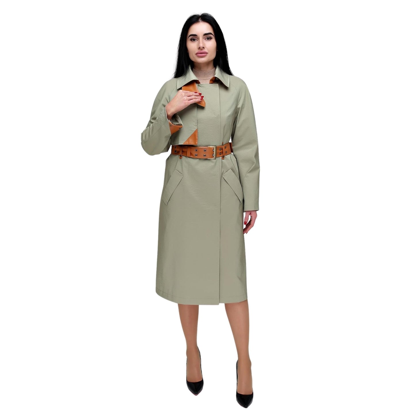 Vintage Style Women's Retro Trench Raincoat for Fall Spring Плащ В - 1295 МФ 102032 Тон 51 - FAVORITTI