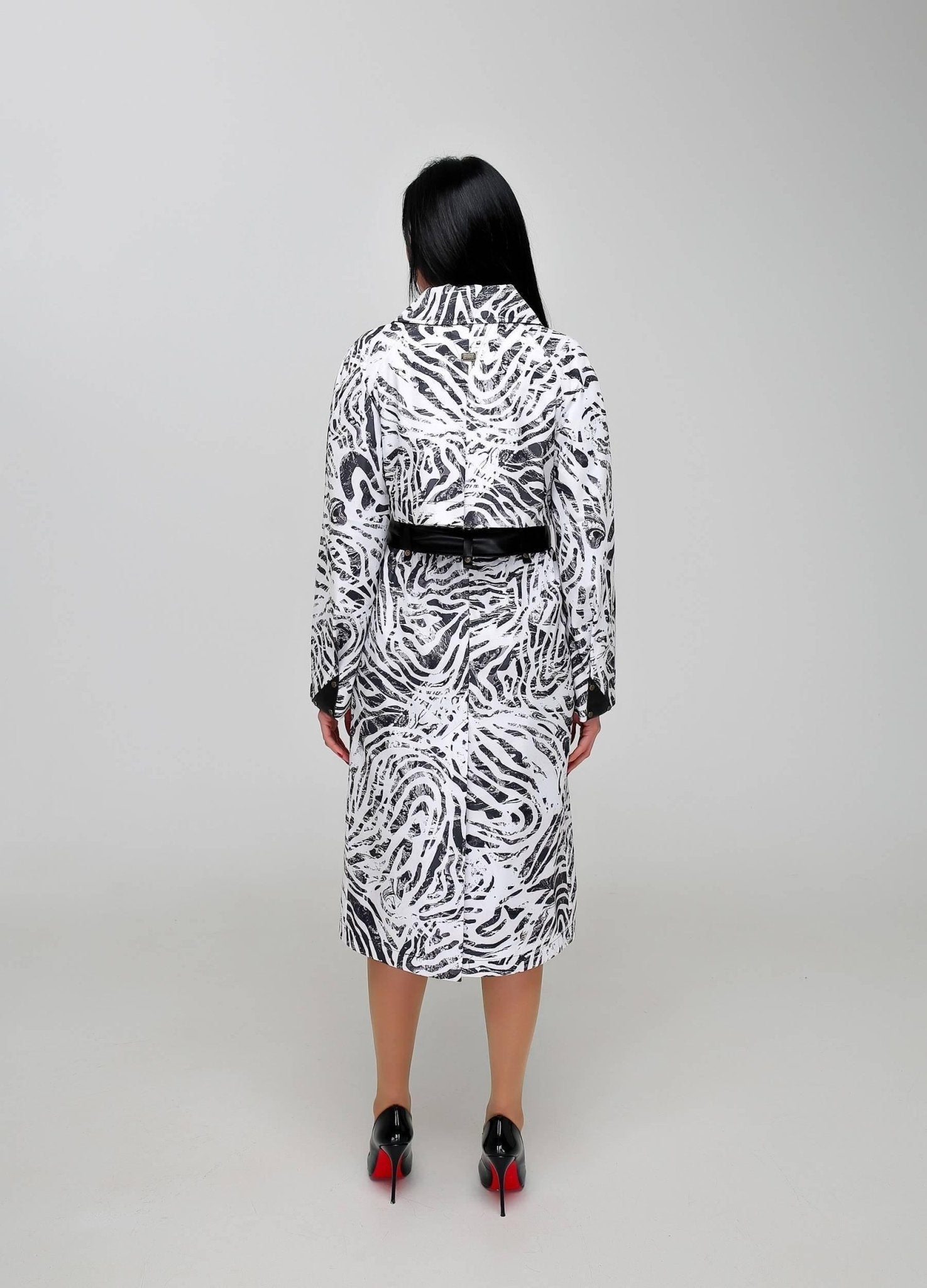 Vintage Style Women's Retro Trench Raincoat for Fall Spring Плащ В - 1295 Print Тон 101 - FAVORITTI