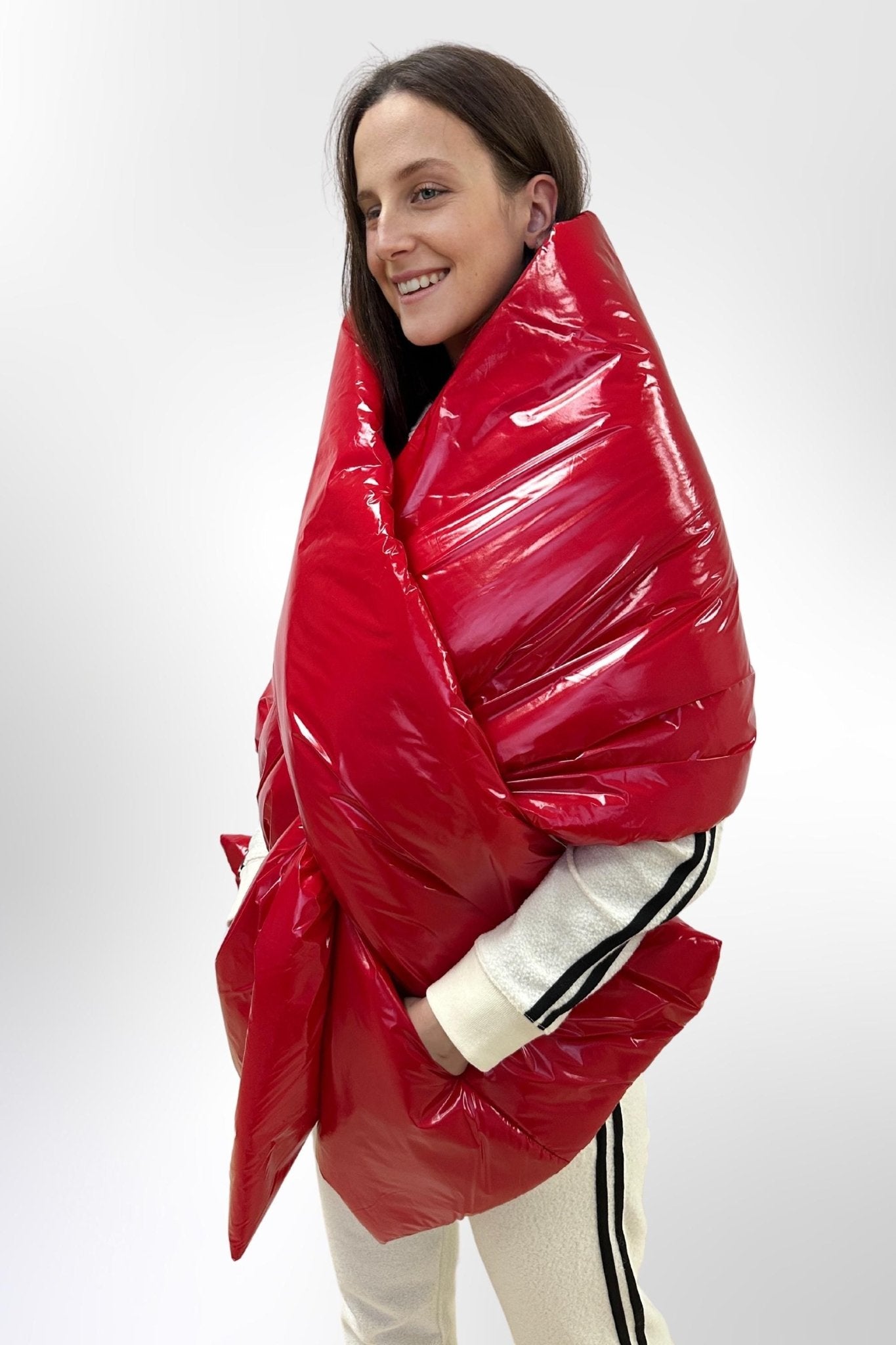 Women's Puffer Blanket Shawl Cape with Removable Belt Warm Gift Womens Clothing - FAVORITTI