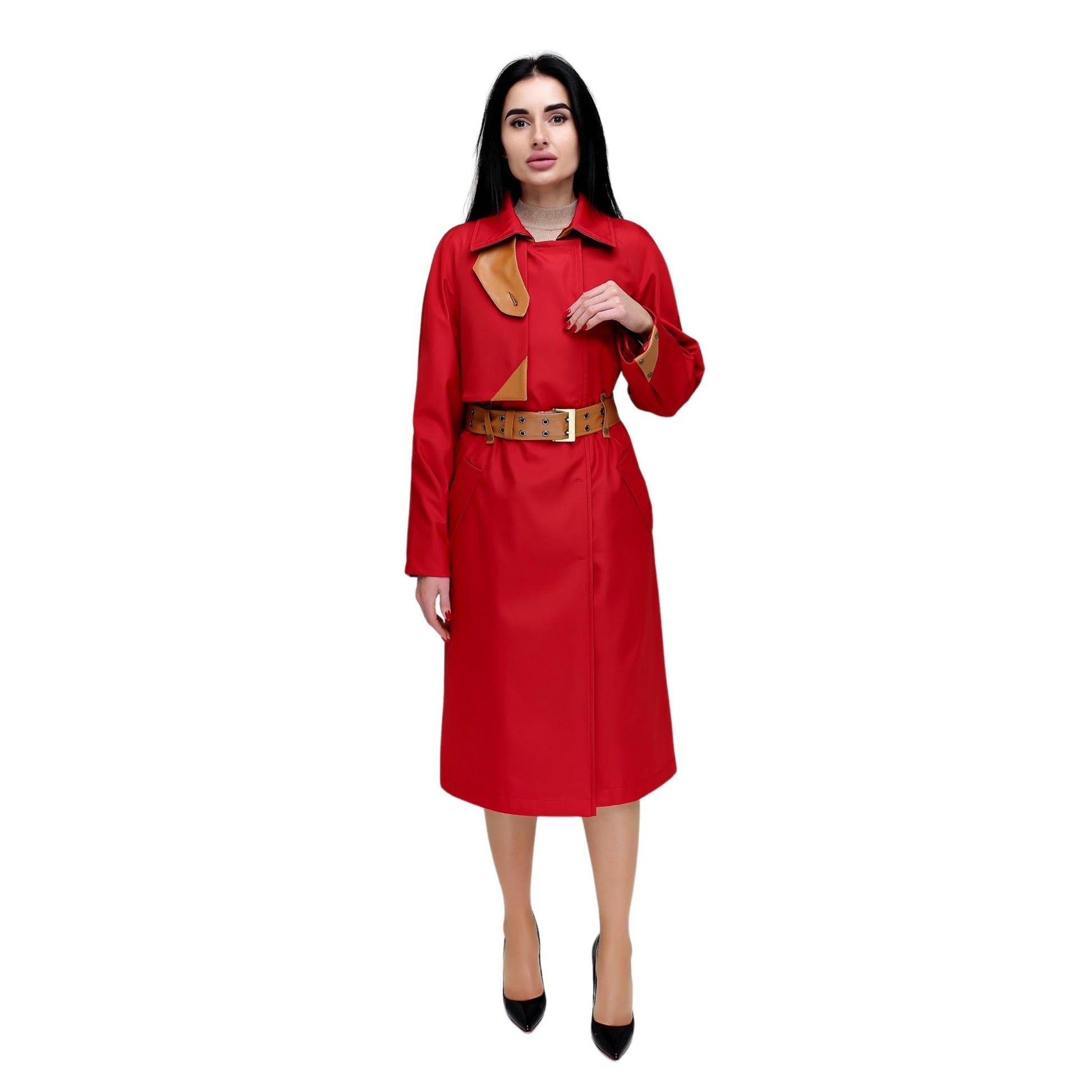 Women's Trench Raincoat for Fall Spring Retro Vintage Style Плащ В - 1295 МФ 102032 Тон 10 - FAVORITTI