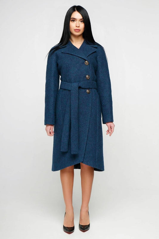 Wool Coat With Belt Lined Autumn Winter Overcoat Пальто В - 1179 Cost Тон 108 - FAVORITTI